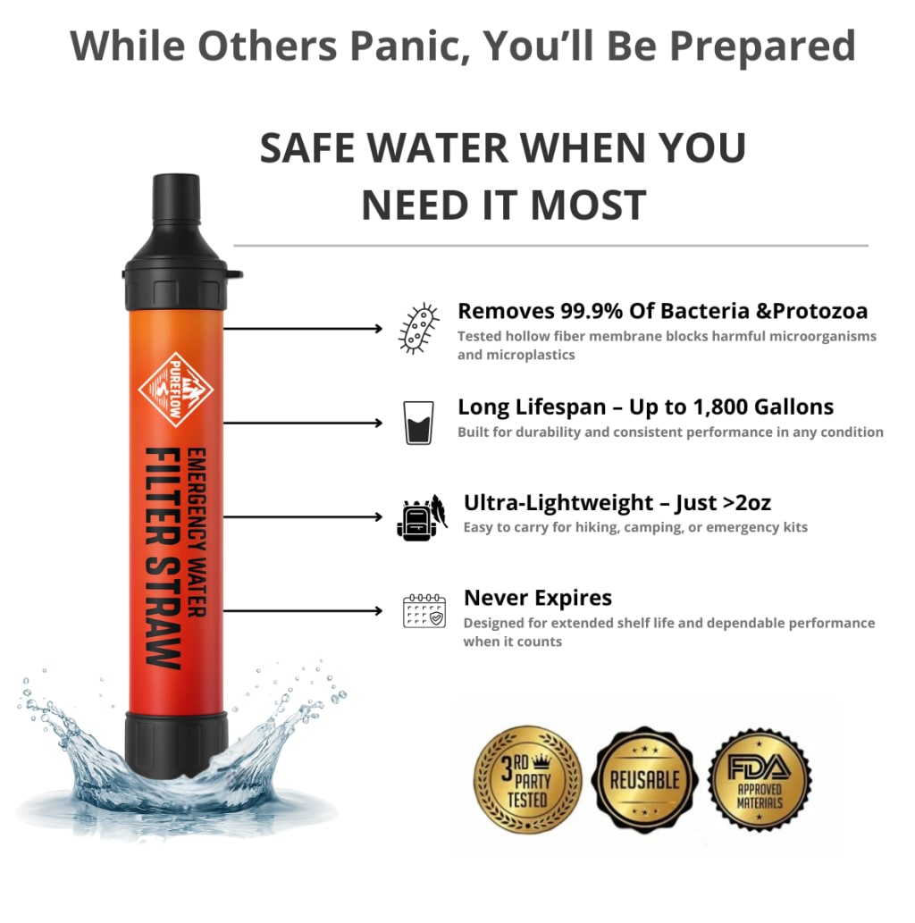 EMERGENCY WATER FILTER STRAW