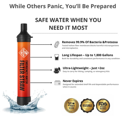 EMERGENCY WATER FILTER STRAW